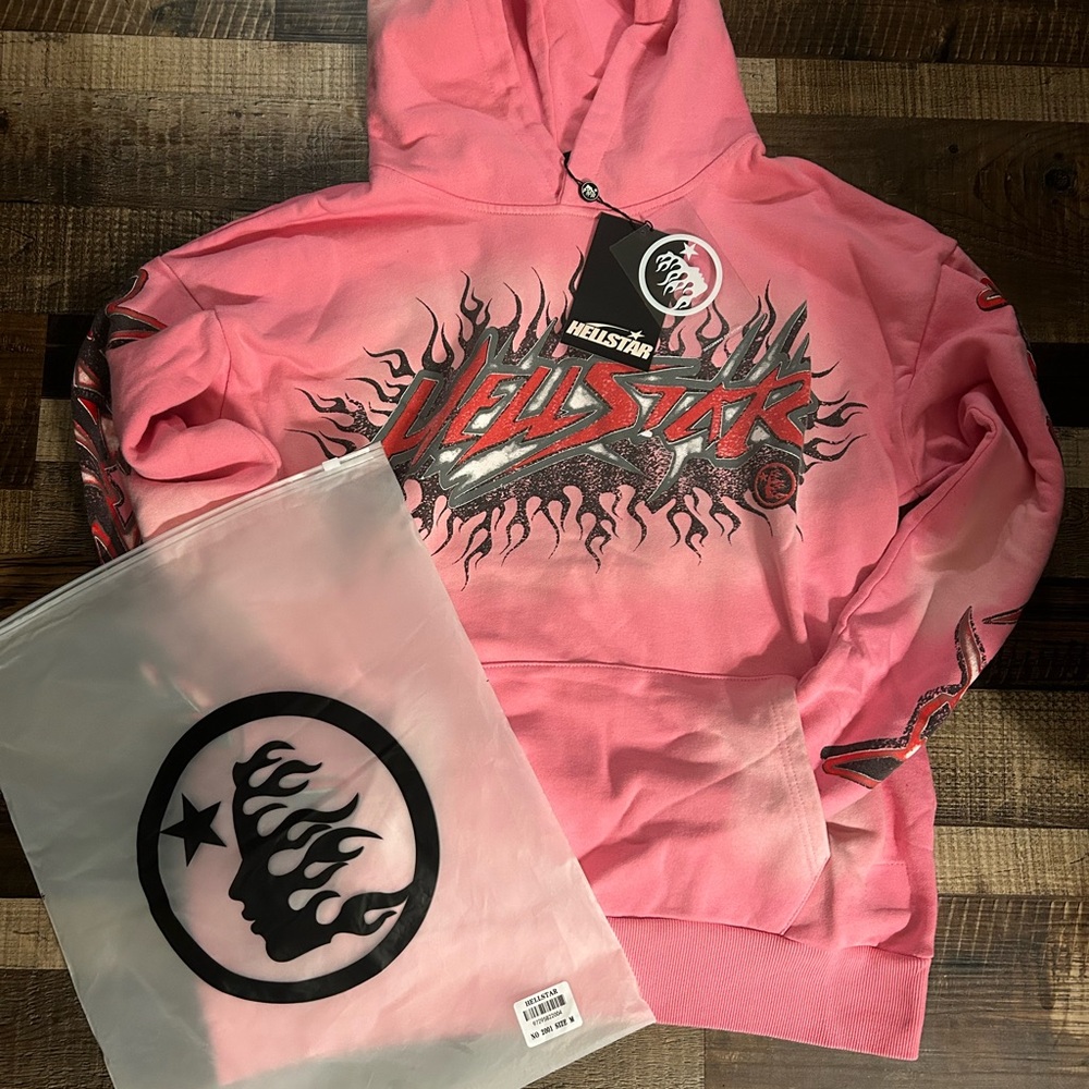 Hellstar Pink Graphic Hoodie